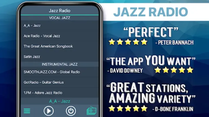 Jazz Radio Favorites android App screenshot 1